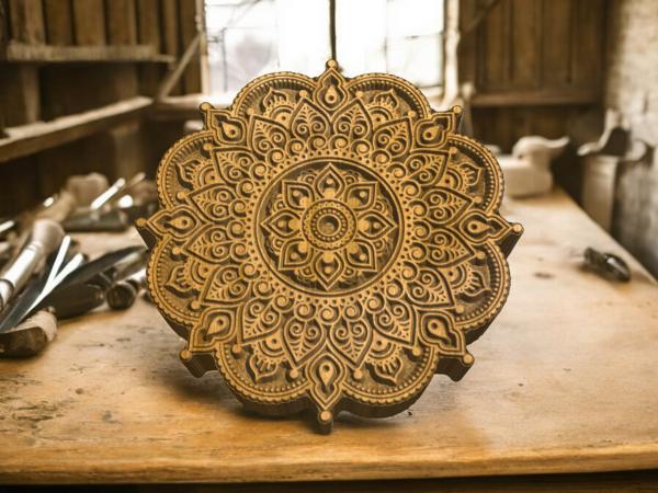 Mandalastempel aus Hartholz Mandalastempel aus Hartholz